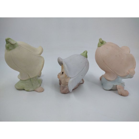 Vintage Set of 3 HOMCO 5615 Elf Fairy Pixie Figurines, 4 in. Tall Multi Pastel C - Picture 4 of 6